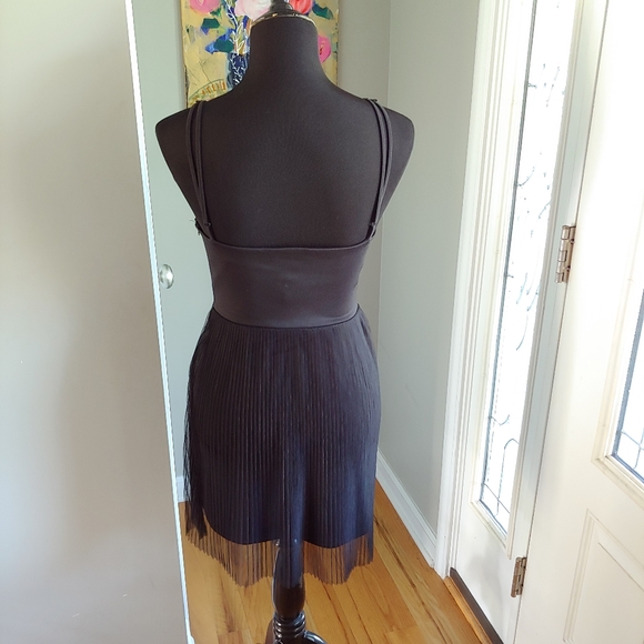 Francesca's Miami Black Pleated Tulle Dress Sz XS - Picture 5 of 11